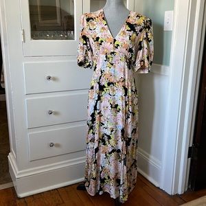 Top shop 70s floral midi dress UK 14 EU 42 US 10